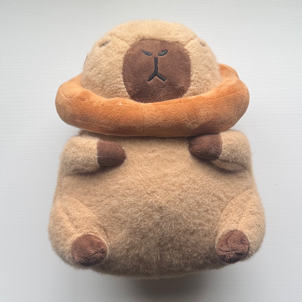 Capibara and Toast Tan and Brown Plush Stuffed Animal Toy